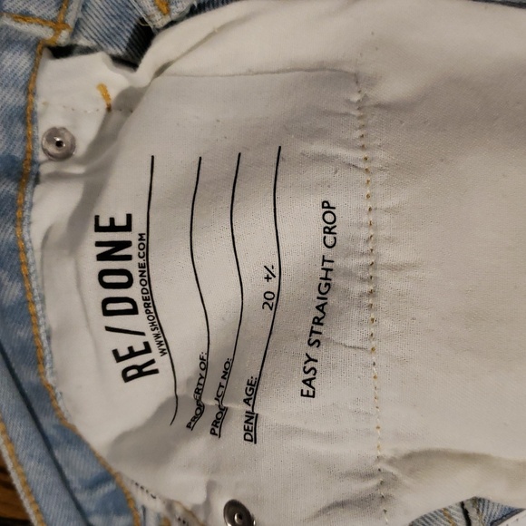 Re/Done Easy Straight Crop Light Wash 23 - Picture 6 of 6